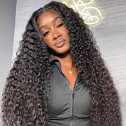 Seegethair Deep Wave Wigs 7x5 Pre Cut HD Lace 180% Density Thick Human Hair Wigs With Bleached Knots