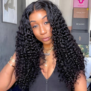 Seegethair Glueless 10x6 Lace Front Wigs Deep Wave Wear Go Wig Human Hair Bleached Knots 250% Density