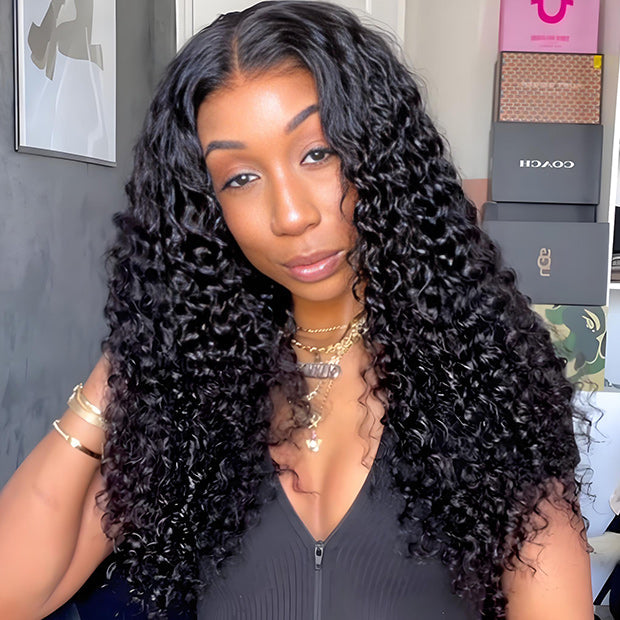 Seegethair Glueless 10x6 Lace Front Wigs Deep Wave Wear Go Wig Human Hair Bleached Knots 250% Density