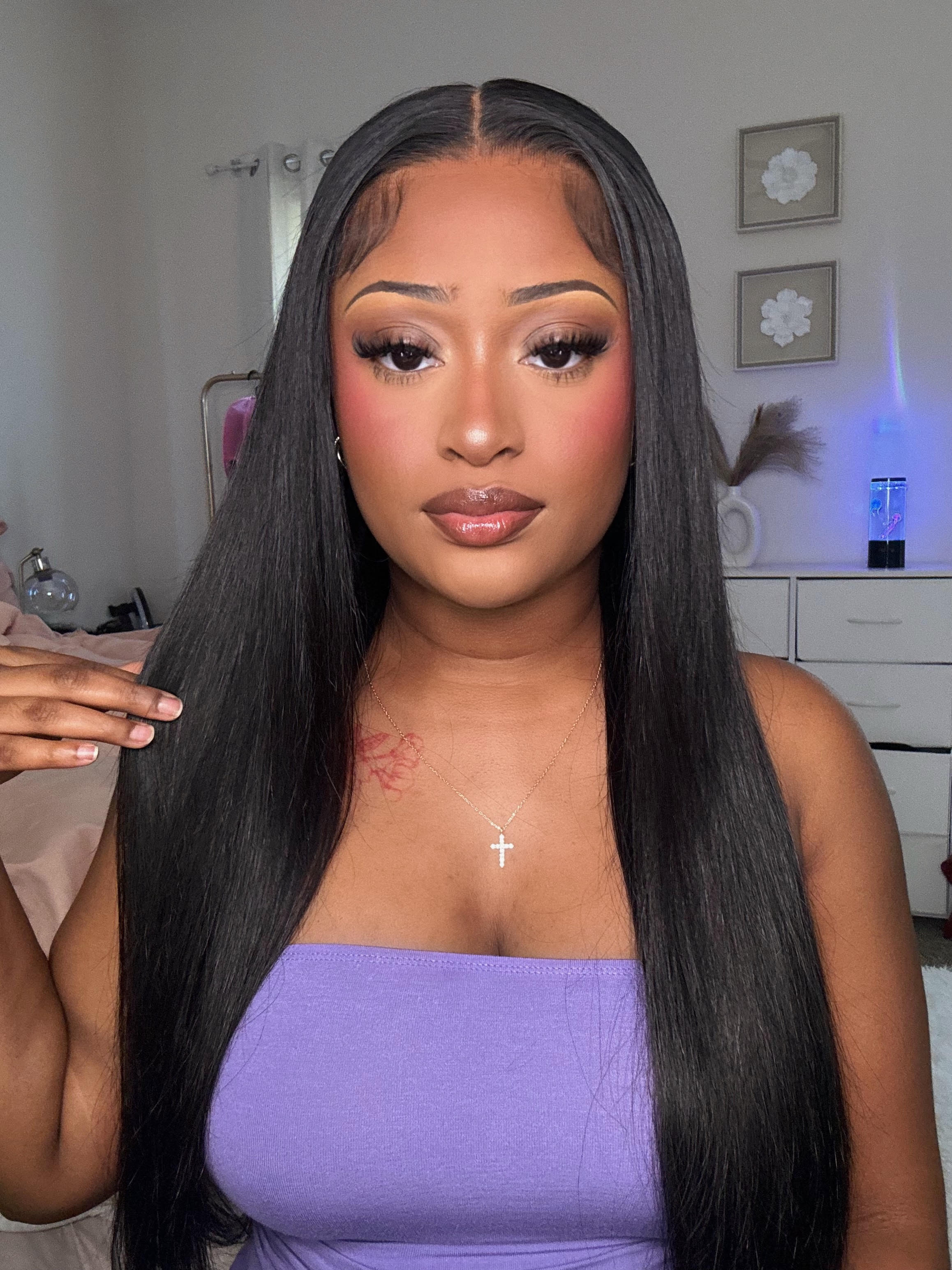@deysharamyana Same 24 inch M-CAP Wear Go 9x6 HD Lace Tiny Knots Straight Hair Glueless Wig