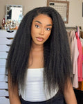 Simidola Pre-bleached 4x4 Pre-cut Pre-plucked Kinky Straight Wear Go Glueless Wig