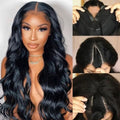 Flash Deal | Simidola U Part Body Wave Natural Black Color Human Hair Wig