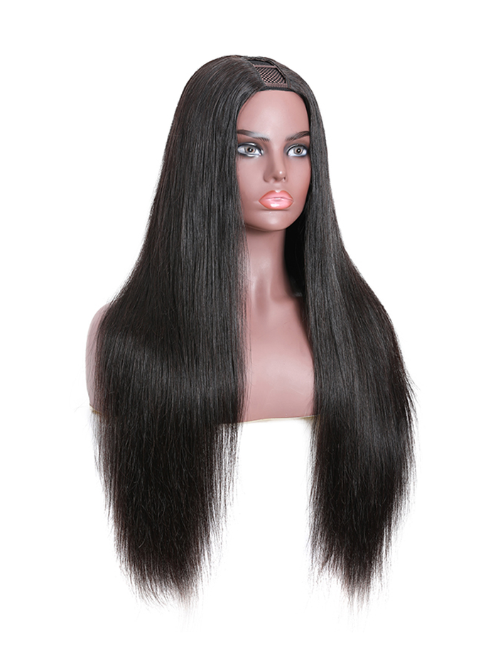 Simidola U Part Brazilian Hair Straight Hair Wig