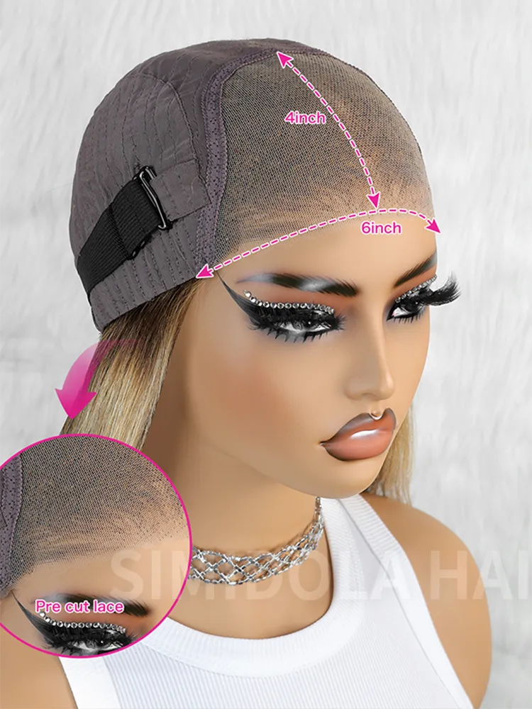 Pre-Plucked | Simidola 613 Blonde Wear Go 4x6 Lace Straight Hair Wigs