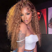 Seegethair Kinky Curly 360 Glueless Wigs With Invisi Drawstring Curly Human Hair Wigs