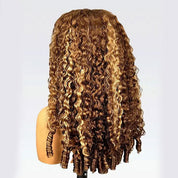 Seegethair Ombre Highlight Burmese Curly Hair Wear Go Glueless Wigs 10X6 Pre Cut Lace Wigs With Drawstring