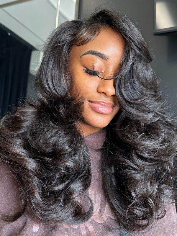 Simidola C Part Pre-Bleached Knots Body Wave 13x4 13x6 HD Lace  Human Hair Wear Go Glueless Wig With Elastic Drawstring