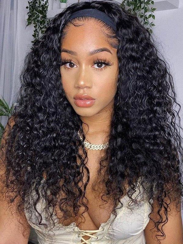 Simidola Water Wave Headband Wig Adjustable No Lace Wigs