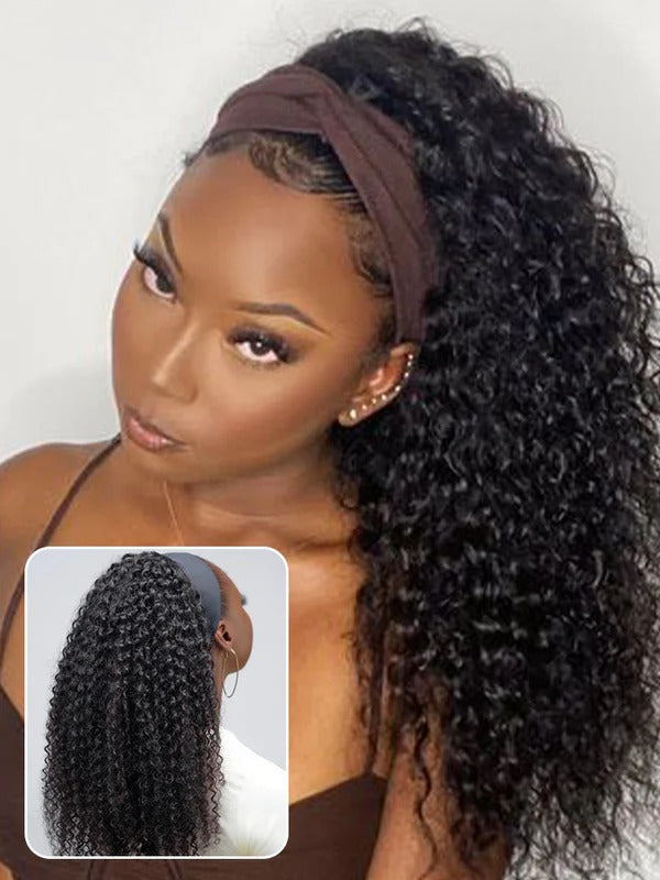 Simidola Deep Wave Headband Wig Adjustable No Lace Wigs