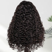 Vshow Indian Curly 3 In 1 Half Wigs Natural Blend Human Hair Wigs With Drawstring Flip Over Curly Hair Glueless Wigs