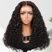 VSHOW Indian Curly Wear Go Glueless Human Hair Wigs Pre Bleached&Pre-cut Lace Front Hair Wigs With Drawstring 250% Density