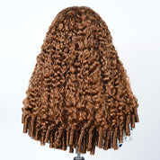Seegethair Chocolate Brown Burmese Curly 13x6 Pre Cut Lace Front Human Hair Wigs Ear To Ear Wear Go Glueless Wigs For Women