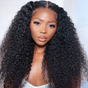 Bleached Knots Kinky Curly Wear Go Glueless Human Hair Wigs 9x6 T Part Lace Wigs For Beginners