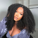 Seegethair Glueless HD Lace Wigs Wear Go Wig Kinky Curly Human Hair 180% Density 10x6 Lace Front Wigs With Bleached Knots