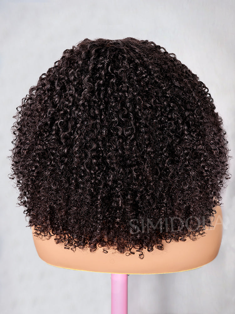 Simidola M-CAP Wear Go 9x6 HD Lace Pre Bleached Tiny Knots Kinky Curly Bob Wig