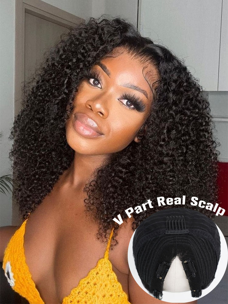 Limited Flash Sale | Simidola V Part Kinky Curly Beginner Friendly Human Hair Wig