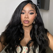 Seegethair Kinky Straight Pre Cut Lace Front Wigs 13x4 13x6 Guleless Human Hair Wigs With Drawstring
