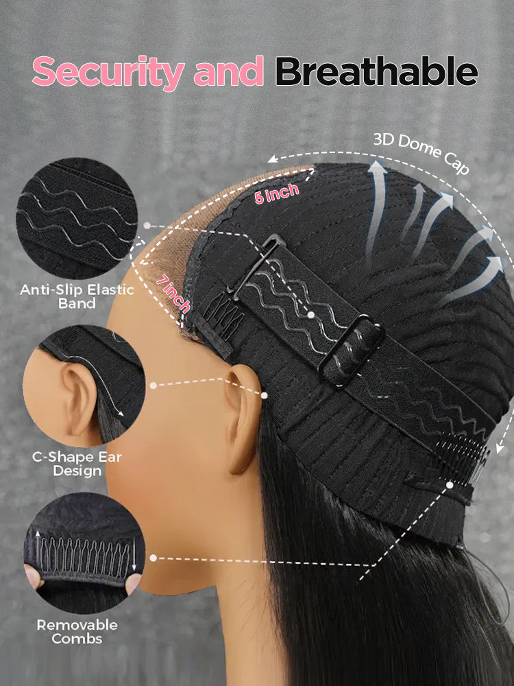 Flash Sale | Pre-bleached 7x5 Pre-cut Pre-plucked Water Wave Hair Wear Go Glueless Wig