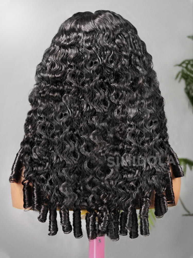 Simidola Burmese Curly Glueless Wig Bleached Knots 13x4 13x6 HD Lace Front Wear Go Wig With Flexible Fit Drawstring