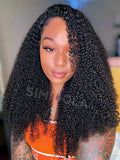 @lovely_dream26 Same 28inch Simidola Glueless Afro Curly 3 In 1 Half Wig Drawstring Band Wear Go Wig
