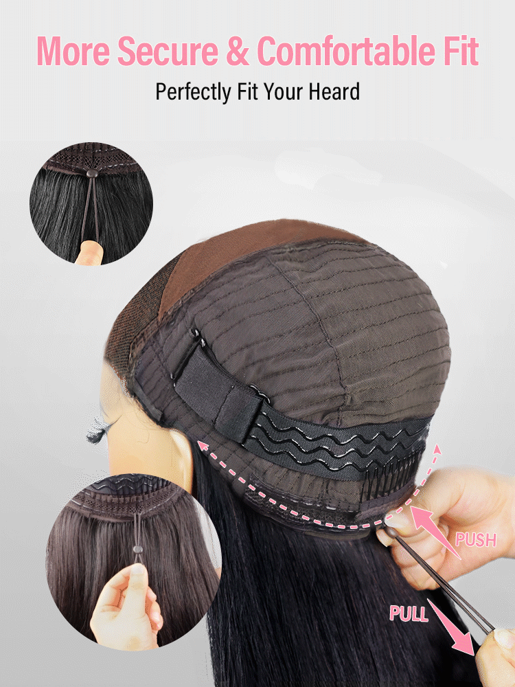 Simidola Pre-Bleached Knots Body Wave 13x4 13x6 HD Lace  Human Hair Wear Go Glueless Wig With Elastic Drawstring