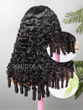 Simidola Raw Burmese Curly Human Hair Wear Go Wig With Elastic Drawstring Seamless Flip Over Wig for Beginners