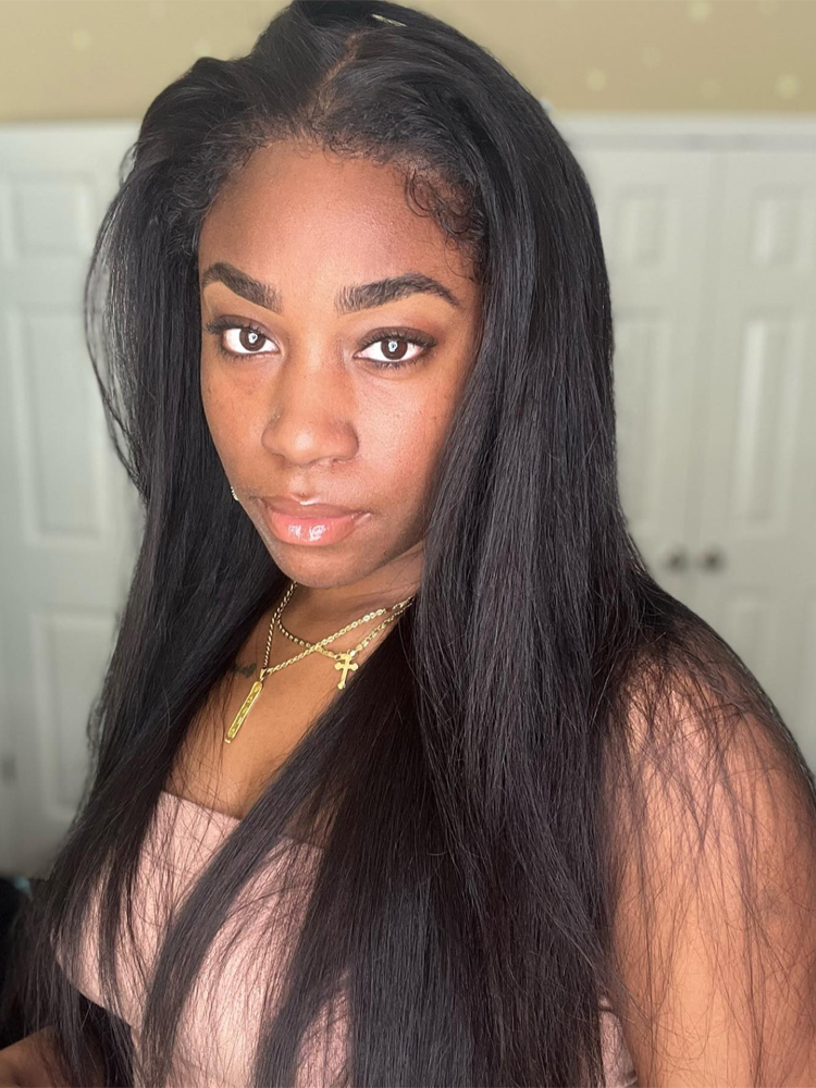 Simidola 4C Edges | 13x4 Lace Natural Yaki Kinky Edges Hair Wig