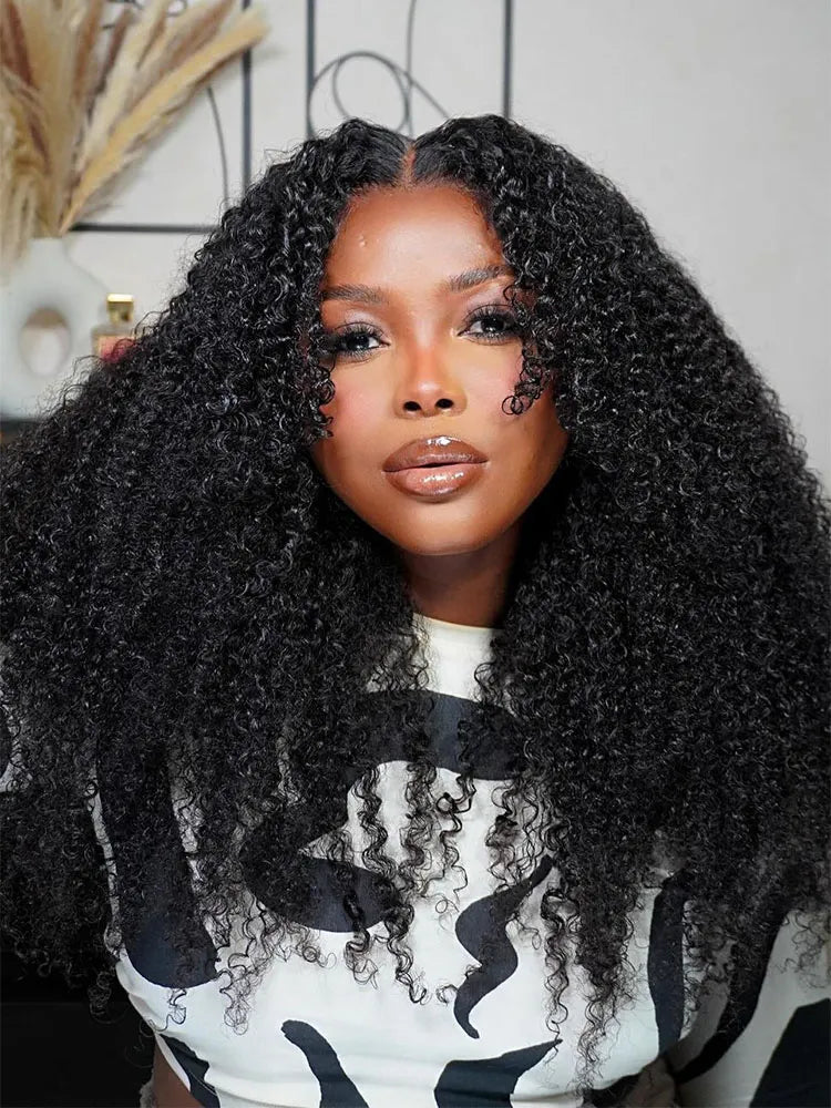 Simidola 4x4 HD Lace 200 Density Kinky Curly Closure Wig