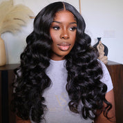 Seegethair Bleached Knots Ocean Wave Wear Go Wigs Pre-cut HD Lace Pre Plucked Hairline Glueless Wigs