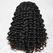 Pre Wand Curls Kinky Straight Wigs  250% Density 3 In 1 Half Wigs For Beginners Flip Over Human Hair Wig