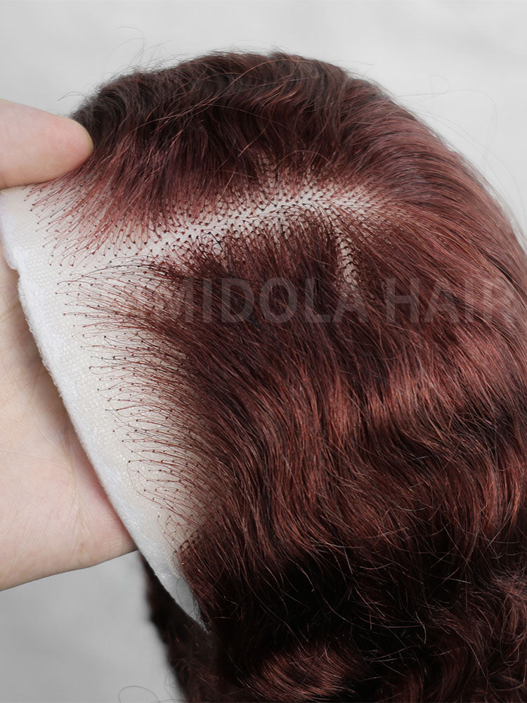 Simidola Reddish Brown Color 7x5 Lace Deep Wave Wear Go Glueless Wig Pre Plucked Natural Hairline