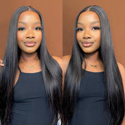 Seegethair Straight Human Hair Wigs 7x5 Pre Cut HD Lace Wear Go Wigs With Bleached Knots