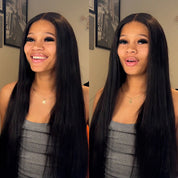 Seegethair Straight Hair 10x6 Lace Front Wigs Bleached Knots Glueless Wear Go Wigs Pre-cut HD Lace Wigs