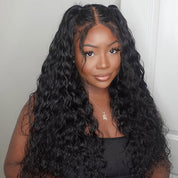 Seegethair Water Wave Glueless Human Hair Wigs Pre Everything Wear Go Wigs For Women HD Lace Front Human Hair Wigs With Drawstring