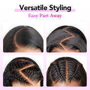 VSHOW Indian Curly Wear Go Glueless Human Hair Wigs Pre Bleached&Pre-cut Lace Front Hair Wigs With Drawstring 250% Density