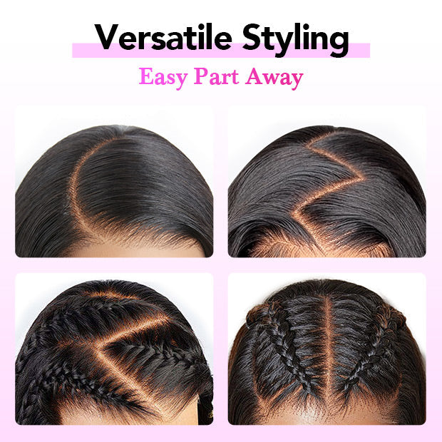VSHOW Indian Curly Wear Go Glueless Human Hair Wigs Pre Bleached&Pre-cut Lace Front Hair Wigs With Drawstring 250% Density