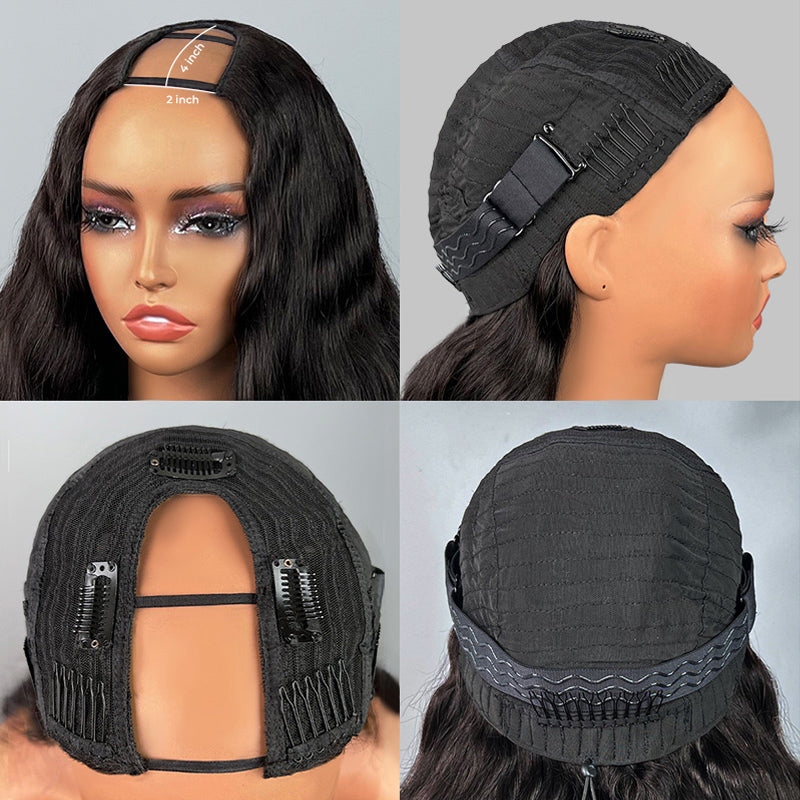 Vshow Butterfly Cut Yaki Body V Part Wigs With Drawstring 100% Human Hair Wigs