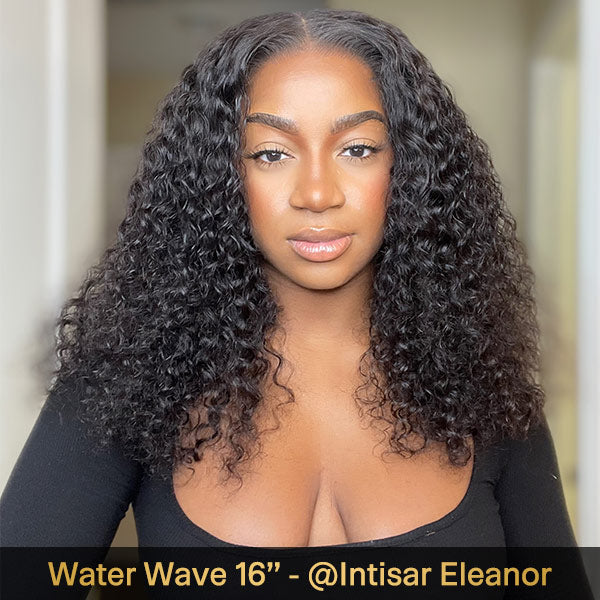 Bleached Knots Water Wave Bob Wear Go Wig 7x5 HD Lace Glueless Wigs 10x6 Human Hair Wigs 180% Density