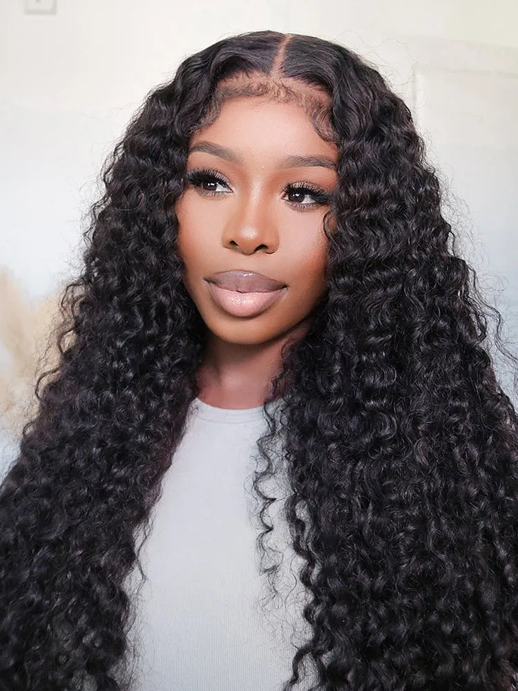 Simidola 4x4 HD Lace 200% Density Closure Water Wave Human Hair Wig