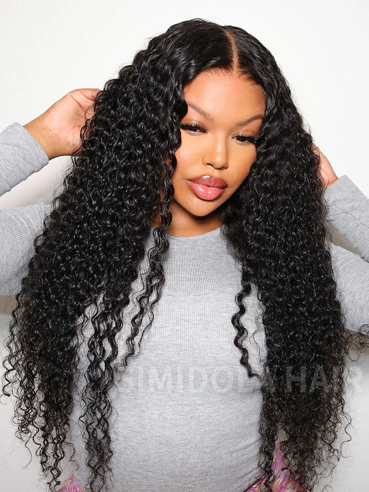 Simidola 13x6 HD Lace 250% Density Water Wave Human Hair Front Wig