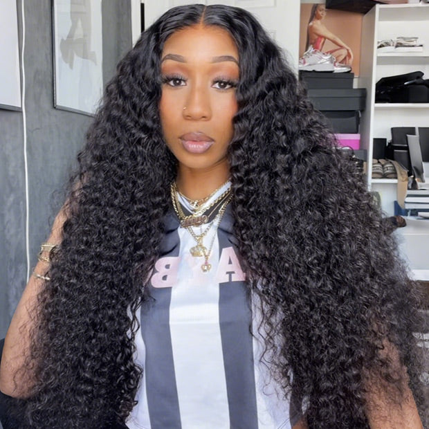 Seegethair Water Wave Mini Bleached Knots Wear Go Wigs 7x5 Larger HD Lace Wigs For Women
