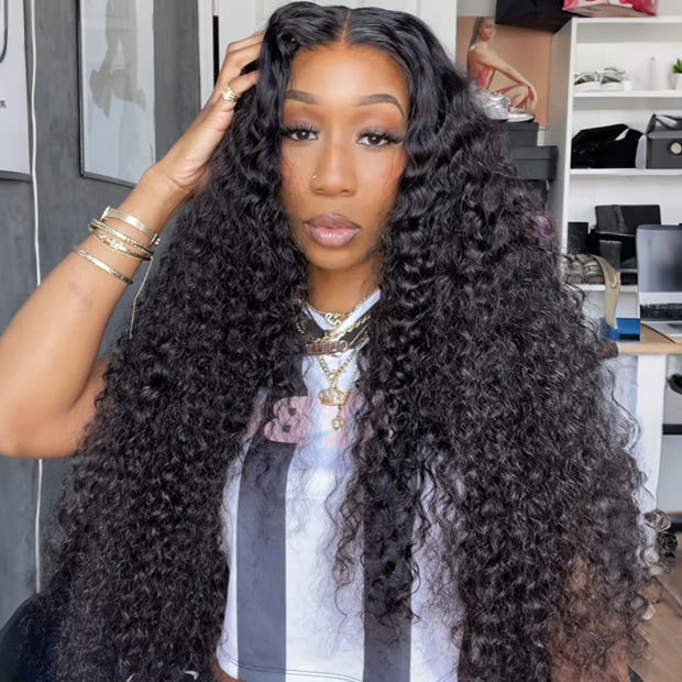 Seegethair Water Wave Mini Bleached Knots Wear Go Wigs 7x5 Larger HD Lace Wigs For Women