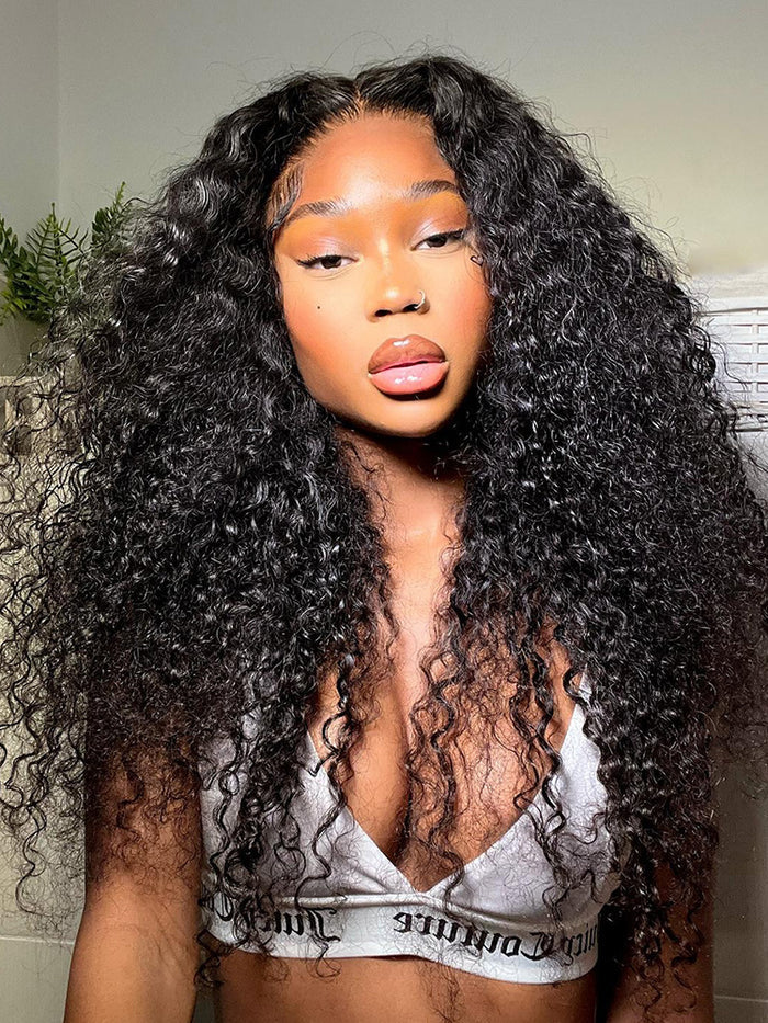 Buy 1 Get 1 Free| Simidola 13x4 Lace 200% Density Water Wave Hair Wig & Free 10 inch 7x5 Wear Go Straight Hair  Wig