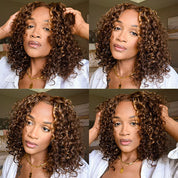Glueless Wear Go Wigs 4/27 Highlight Water Wave Pre-Cut HD Lace Wig Bob Style