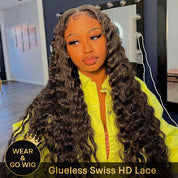 Seegethair Pre Bleached Loose Deep Wave Hair 10x6 /7x5 Pre-cut HD Lace Wigs Wear Go Wig Glueless Wigs 180% Density